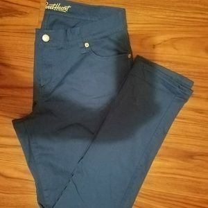 Royal blue skinny straight leg pants